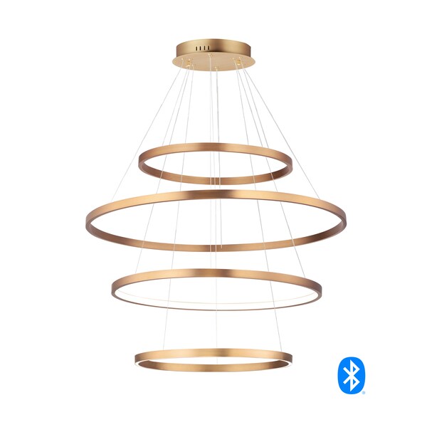 Et2 Groove 4-Tier LED Pendant E22729-GLD - main